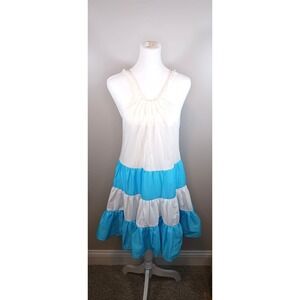 Solid & Striped Women's Halter Dress Color Block Vacation Beach Size L New